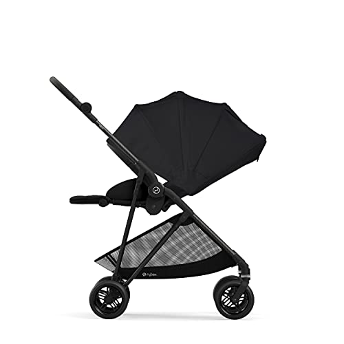 Cybex Melio 2.0 Carbon Stroller, Ultra-Lightweight Stroller, Compact Full-Size Stroller, Reversible Seat, One Hand Fold, Travel System Ready, Infant Stroller For 6 Months+ -Deep Black #TOP7
