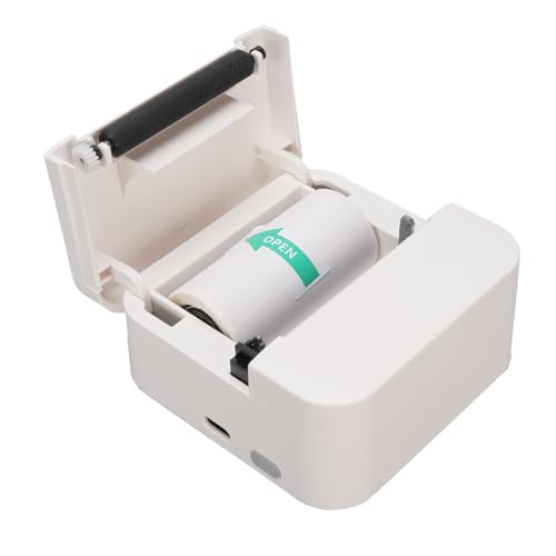 Image of Portable Thermal Printer, 203 DPI Bluetooth Rechargeable Mini Sticker Printer Pocket with 5 Rolls Paper for Lists Notes Study Labels DIY