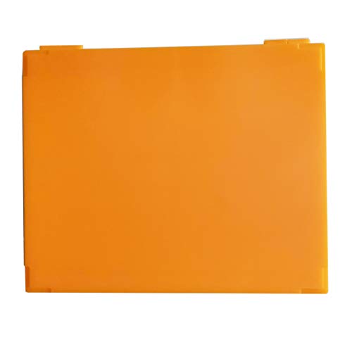 MUHWA Scientific 100 lugares de plástico microscopio diapositivas caja de almacenamiento (naranja)