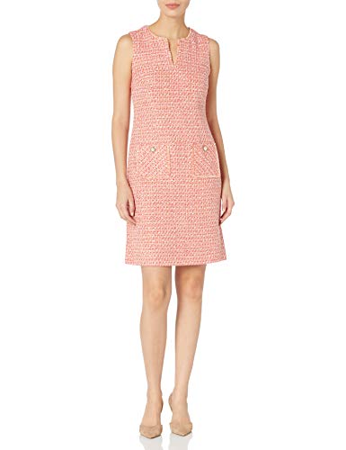Image of Karl Lagerfeld Womens Tweed Shift Dress with Pockets