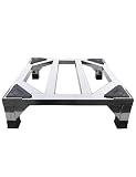 Supporto base for lavatrice con montaggio senza attrezzi - Piattaforma in acciaio inossidabile 304 for carichi frontali/frigorifero/lavastoviglie, piedini antiscivolo(45x45x12cm)