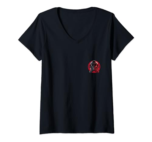 T-shirt Star Wars TIE Fighter femme col V à poche idéal pour look geek casual de week-end