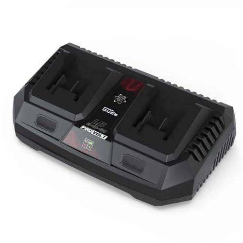 Güde Ladegerät & Akkupack Starter-Kit LGAP 2-18-3040 (18 V, 2X 4,0 Ah Akkupack und 3 A Doppelladegerät, Akkuleistung 72 Wh, Schnelladen in 96 min, passend für alle Geräte aus der 18V E³ Akkuserie)