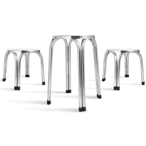 Tabouret en acier inoxydable au design épuré pour intérieur et extérieur