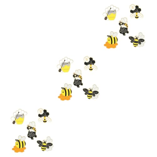 Broche abeille mignon épingle à nourrice en émail jaune