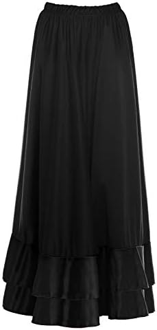 Falda Larga de Flamenco Negra - Tallas de 2 a 12 años