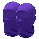 SHEVERCH 2 Pack Purple Ski Mask Sun Protection Shiesty Mask Breathable Balaclava Face Mask Men Women