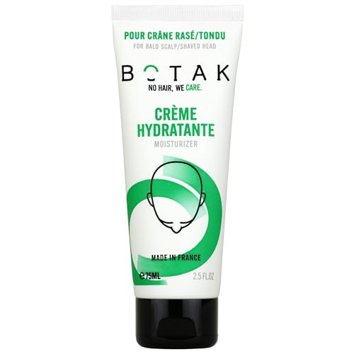Crema idratante lenitiva e rigenerante per teste rasate/calve | 97% di origine naturale, Vegan, Francese | Opacizzante, antirughe, regola il pH e il microbioma | 75ml