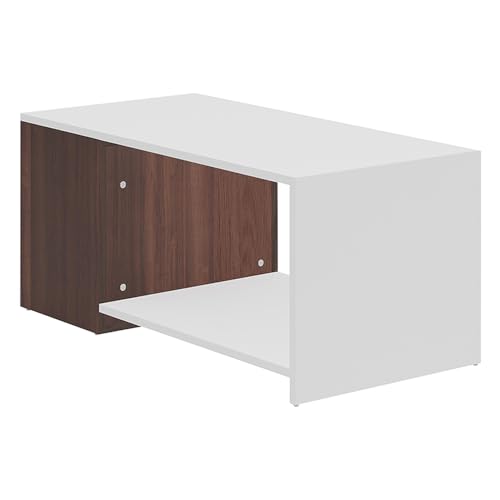 Image of Royaloak Ivory Coffee Table | Engineered Wood | Melamine Finish | Bottom Shelf | Dual Color | Modern Design | Wooden Coffee Table