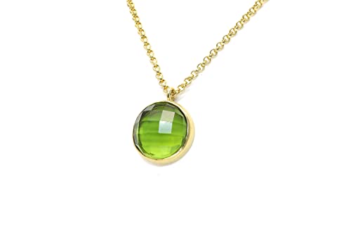 Collier Pierre de Naissance Or Vert - Pendentif Peridot Femmes
