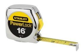 Stanley Tape Measure PowerLock 33-158 - Slide Lock, Durable Case - 16 ft x 3/4 in