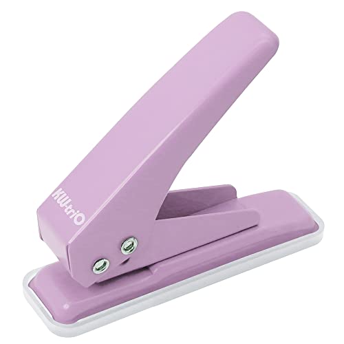 GELRHONR Perforatrice, perforatrice à papier à un trou, perforatrice à main à faible force à un trou (trous de 1/4"), pour papier, aggloméré, fiches, cadeaux pour femmes (ultra violet) Cover