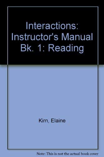 Instructor's Manual (Bk. 1) (Interactions: Reading)