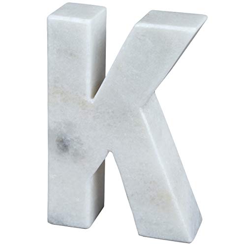 Creative Home Natural Marble Stone Letter K Bookends Paper Weight