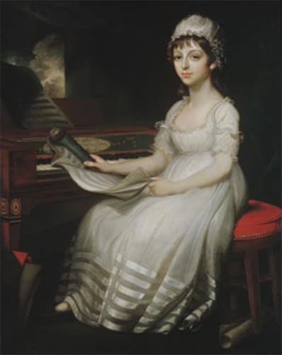 Tableau toile peinture de Mather Brown portrait d'art aux finitions soignées
