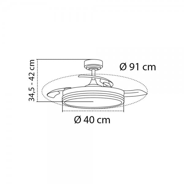 Bilake Ventilador de Techo tridente | Lampara Ventilador de Techo con luz 59W 6980Lm | Mejor Ventilador de Techo 2025 Calidad Precio