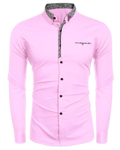 Image of Mens Shirt | Black Cotton Blend Casual | Regular Fit | Full Sleeve | Printed Spread Collar | Solid Plain Style | Summer Office Wear | Stylish Shirt for Men