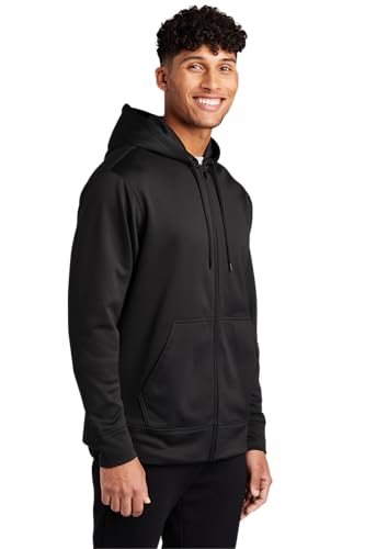 SPORT-TEK Unisex Sport-Wick Fleece Full Zip Hooded Jacket4