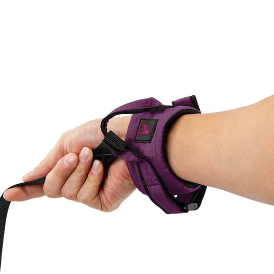 Image of Gooby Ripstop Z Wristband Surfer Leash, Purple, 6 FT | Hands-free wristband; Ripstop scratch-resistant; 6 ft; Adjustable hook-and-loop fastener; Match your harness