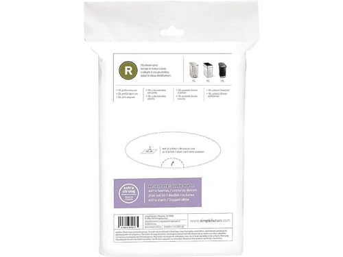 Image of simplehuman Code R Custom Fit Drawstring Trash Bags, 10 Liter / 2.6 Gallon, 12 Refill Packs (240 Count)
