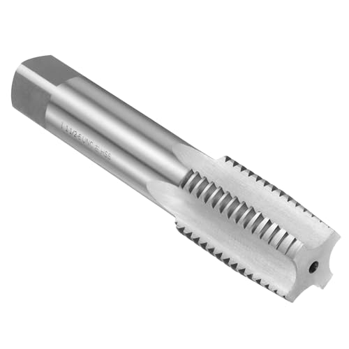 Image of uxcell Hand Taper Tap 1-1 /2 inch-6 UNC 2B Left Hand Thread Taper Style Taps Straight Flute Screw Tapping Threading Tool High Speed Steel HSS6542