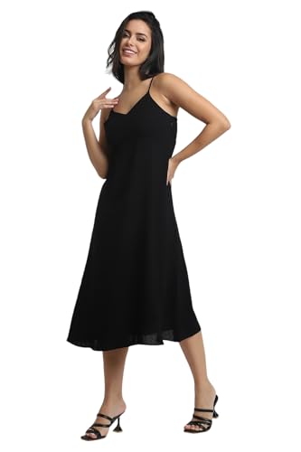 Image of Forever 21 Women Solid Fitted Knee Length Dress