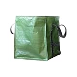 Vilom ガーデンバッグ 大容量 四角形 屋外 園芸 落ち葉 袋 庭 園芸用 防水 丈夫 編み込み 多機能 収納 ゴミ袋 植物 廃棄物 収集 庭仕事 園芸用品 清掃 おしゃれ 耐久性 家庭用 ガーデニング (68*68*70cm)