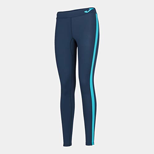 Joma Mujer Pantalon Largo Deportivo, Marino Turquesa Flúor, M
