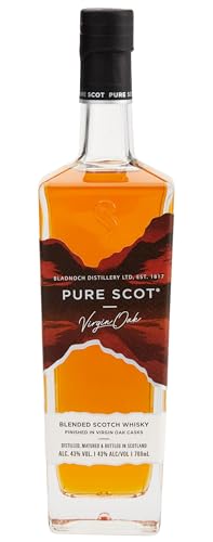 Pure Scot Virgin Oak | Blended Scotch Whisky | 43% ABV | 1 x 70cl Bottle | Handcrafted and Finished at Bladnoch Distillery