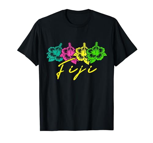 Islas Fiyi Flores Playa Surf Fiyian Souvenir Camiseta