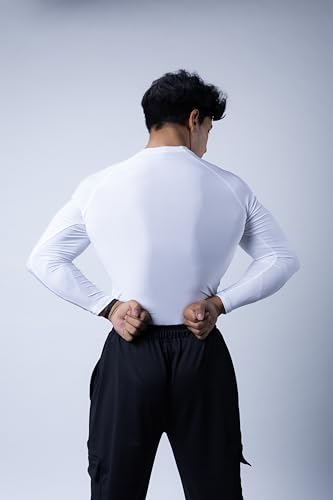Image of COITONIC Men's Full Sleeve Compression T-Shirt - Athletic Base Layer for Gym, Sports & Fitness Training