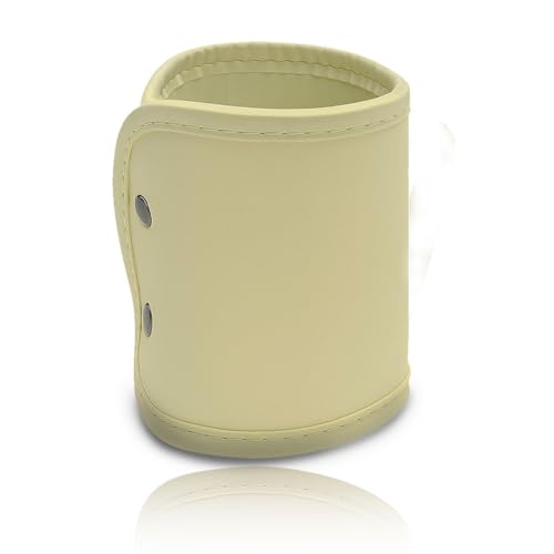 YoRise Car Door Cup Holder, Scratch-Resistant Clip-On Leather Auto Seat Side Water Bottle Holder, Universal Vehicle Interior Hanging Storage Organizer Accessories for Truck Sedan SUV (Beige)