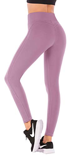 IUGA Yoga Pants Workout Leggings for Women 4 Way Stretch Yoga Leggings for Fitness, Yoga, Jogging and Golf Pants Pink