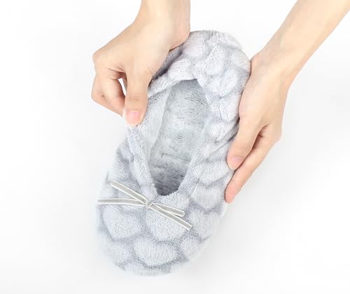 Image of Keyela Women's Ballerina Slippers,Non-Slip Bedroom Slippers Socks | Soft fuzzy slipper socks for ladies Indoor home slippers Cozy sock slippers Ballet Slippers