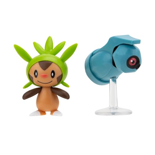 Pokemon BATTLE FIGURE CHESPIN AND BELDUM, Mutli, 2-inch - Image 2