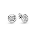 Pandora Jewelry - Sparkling Pandora Logo Stud Earrings in Sterling Silver with Clear Cubic Zirconia