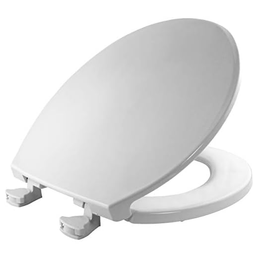 BEMIS 800EC 000 Plastic Toilet Seat with Easy Clean & Change Hinges, ROUND, White
