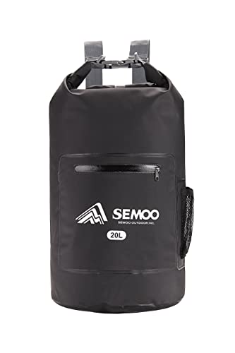 Semoo - Bolsa impermeable de 20 l, color negro.