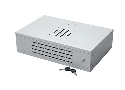 Image of VYAR 2U Metal Rack for DVR /NVR /Network Switches - Lockable, Ventilated with Top & Side Airflow, 2-Way Cable Management Holes - 490x300x160mm Secure Equipment Cabinet
