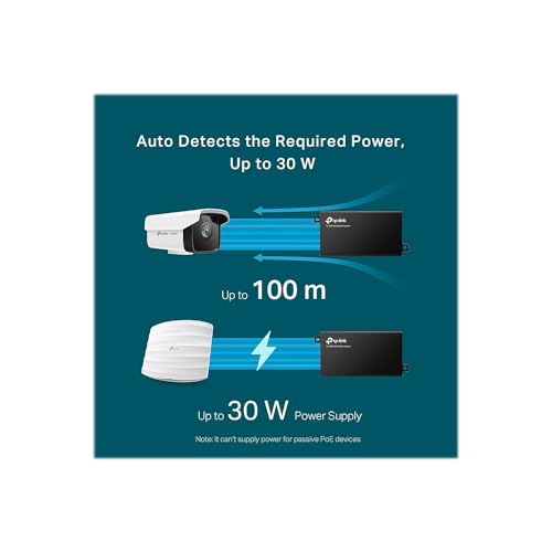 image for TP-Link PoE+ Injector Gigabit | Non-PoE to PoE Adapter | 802.3at/af Co