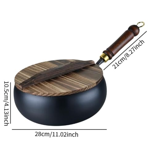 Wok de Hierro con Mango de Madera 28cm miniatura 2