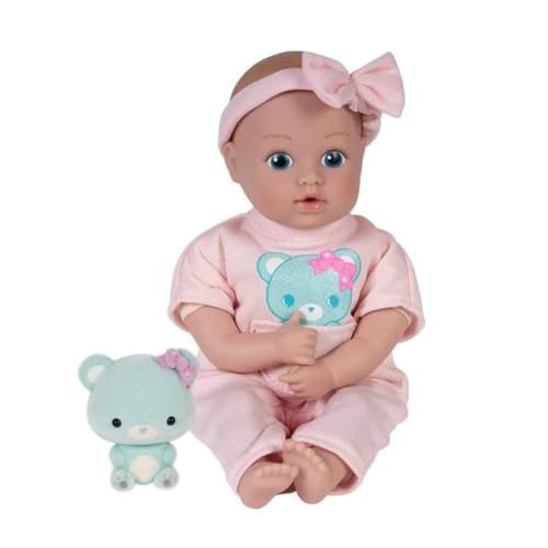 Adora Be Bright Collections - Tots and Friends, 8.5” Baby Doll and Spirit Plush Animal, Made in Sweet Baby Powder Scent and Machine Washable,...