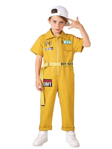Combinaison hip-hop enfant avec imprimé graphique moderne zip