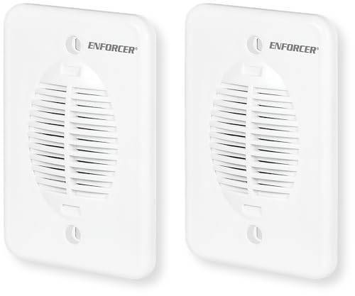 Seco-Larm SH-532BQ Pack of 2 Flush-Mount Multi-Tone Chimes, White Plastic Case, 3 Selectable Chimes, 80~88 dB Adjustable Sound Level, 12~24 VDC Operating Voltage, 130mA@12VDC Current Draw