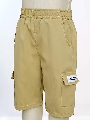 Boys Casual Cargo Shorts Classic Pull On Joggers Kids Straight Fit Short Pants for Hip Hop Jazz Street Dance Bottoms3