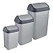 keeeper Swantje Pack de 3 Cubos de Basura con Tapa Deslizante 10/25/50 litros, Plateado