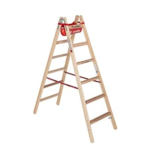 Euroline 1128 Holz-Stehleiter 6 Sprossen