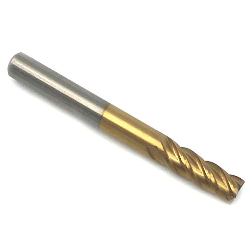 COMOK Premium Carbide End Mill Four Flute 5mm Dia with 5mm Straight Shank Dia Slotting End Mill Router Bit