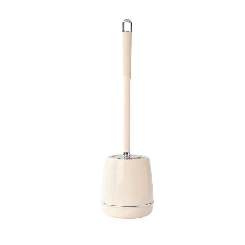 Toilet Bowl Brush Floor Standing Toilet Brush Set with Plastic Handle Half Ball Brushs Head