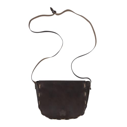 Medieval Style Shoulder Bag, Crossbody Bag, Travel Bag with Shoulder Bag, Full Grain Leather, Handmade, Bourbon Brown4